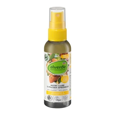 Alverde Nutri-Care 2-Phase Spray Treatment Organic Almond Organic Argan 75 Ml