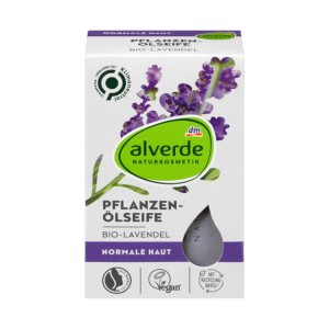 Alverde Vegetable oil soap organic lavender 100 g Alverde Vegetable oil soap organic lavender 100 g