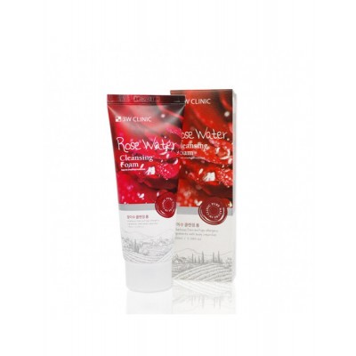 3W Clinic Pure Natural Rose Water Cleansing Foam 100Ml 3W Clinic Pure Natural Rose Water Cleansing Foam 100Ml