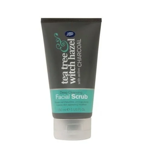 Boots Tea Tree Witch Hazel Charcoal Facial Scrub 150Ml Boots Tea Tree Witch Hazel Charcoal Facial Scrub 150Ml