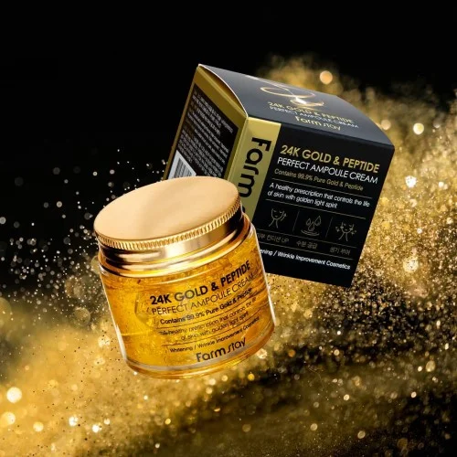 Farma Stay 24K Gold & Peptide Perfect Ampoule Cream - 80Ml