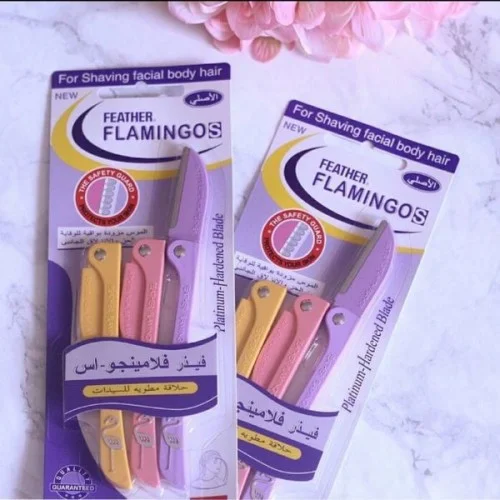 Flamingo Razor For Face & Body Shaving 3 Pcs Flamingo Razor For Face & Body Shaving 3 Pcs