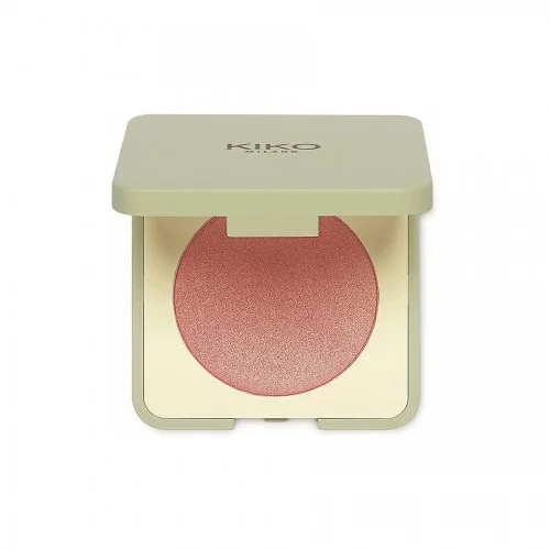 KIKO Natural effect compact blush Green Me Blush 101 coral view KIKO Natural effect compact blush Green Me Blush 101 coral view
