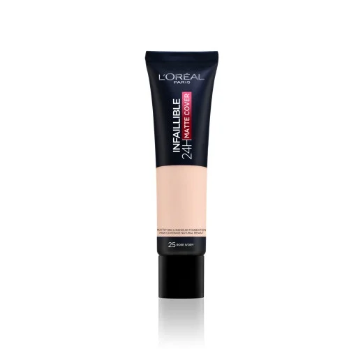 LOreal Paris Infallible 24hr Matte Cover Foundation Rose Ivory 25 LOreal Paris Infallible 24hr Matte Cover Foundation Rose Ivory 25