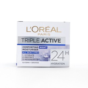 L'Oreal Triple Active Comforting Night Moisturiser 50Ml L'Oreal Triple Active Comforting Night Moisturiser 50Ml
