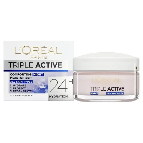LOreal Triple Active Comforting Night Moisturiser 50Ml LOreal Triple Active Comforting Night Moisturiser 50Ml