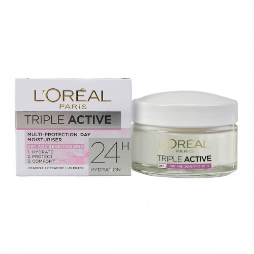 LOreal Triple Active Multi-Protection Day Moisturiser 50Ml LOreal Triple Active Multi-Protection Day Moisturiser 50Ml