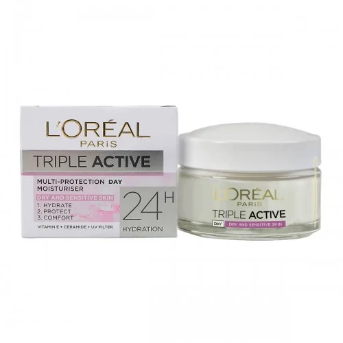 LOreal Triple Active Multi-Protection Day Moisturiser 50Ml