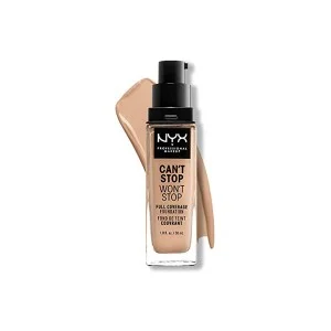 Nyx Can'T Stop Won'T Stop Full Coverage Foundation 30Ml Natural