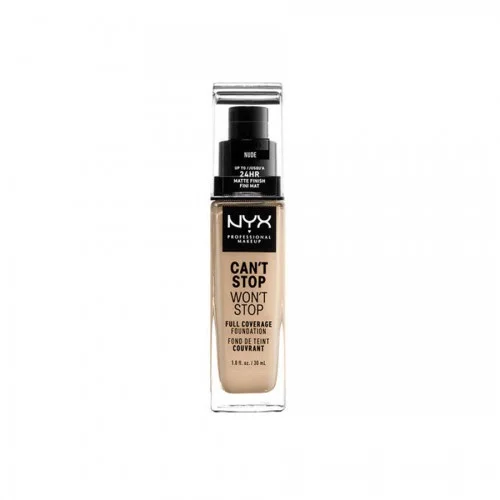 Nyx Can'T Stop Won'T Stop Full Coverage Foundation 30Ml Nude Nyx Can'T Stop Won'T Stop Full Coverage Foundation 30Ml Nude