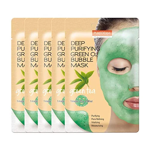 Purederm Deep Purifying Green O2 Bubble Mask - Green Tea 1Pcs Purederm Deep Purifying Green O2 Bubble Mask - Green Tea 1Pcs