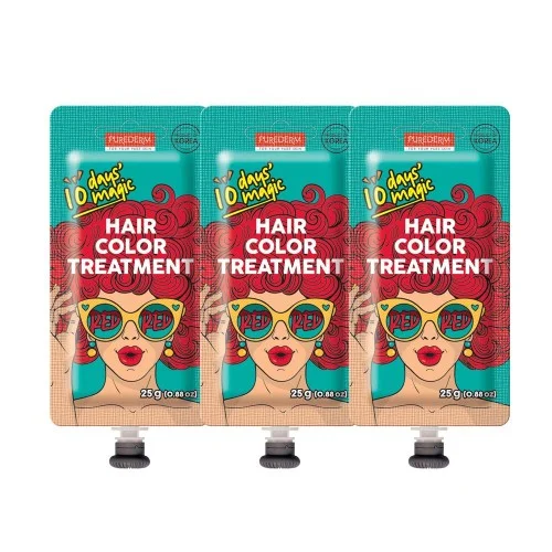 Purederm 10Days Magic Hair Color Treatment - Red 25G Purederm 10Days Magic Hair Color Treatment - Red 25G