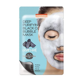 Purederm Deep Purifying Black O2 Bubble Mask - Charcoal 1Pcs Purederm Deep Purifying Black O2 Bubble Mask - Charcoal 1Pcs