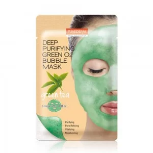Purederm Deep Purifying Green O2 Bubble Mask - Green Tea 1Pcs