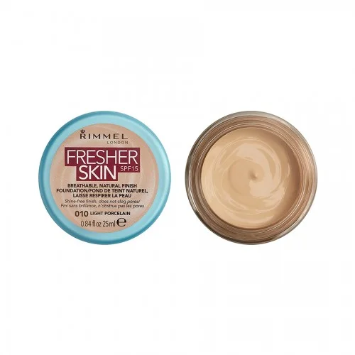 Rimmel London Fresher Skin Foundation 010 Light Porcelain Rimmel London Fresher Skin Foundation 010 Light Porcelain