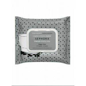 Sephora Cleansing & Gentle Exfoliating Wipes CHARCOAL 25xWipes